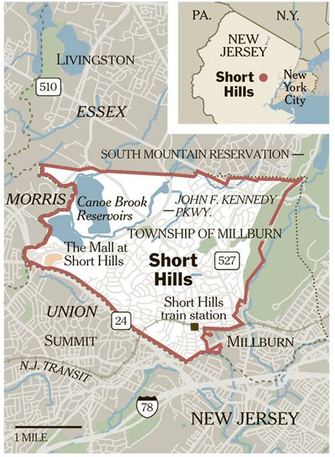 short hills map.